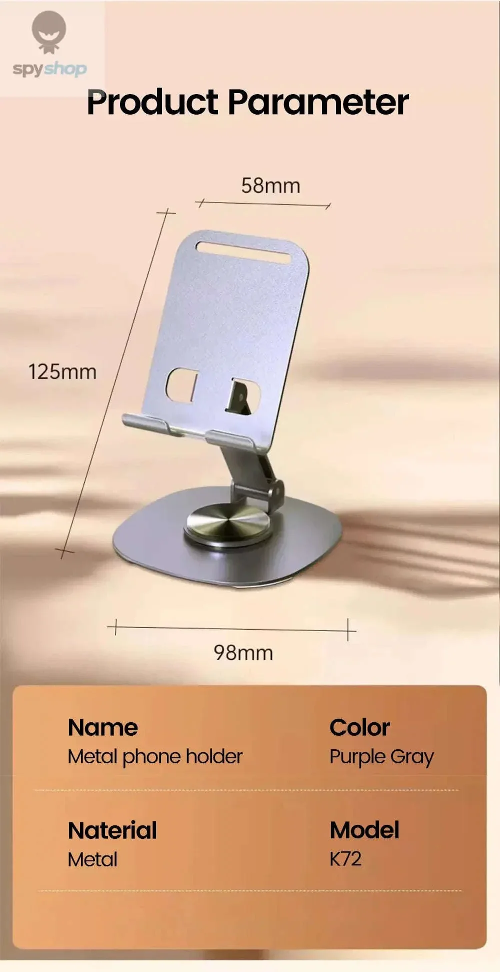 360° Rotating Phone Stand for Phones and Tablets - Image 19