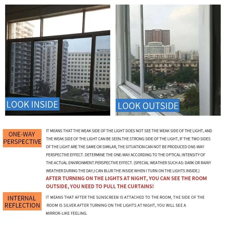 One Way Mirror Window Film for Privacy and Heat Control - Image 10