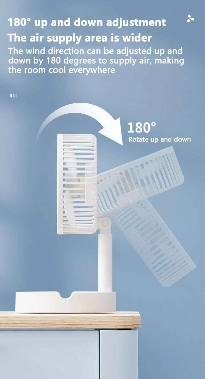 Portable USB Folding Desk Fan with 3 Speeds & Timer - Image 13