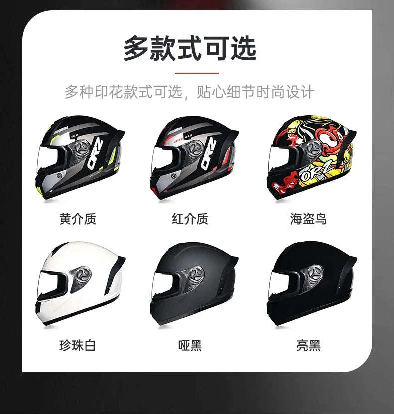 ORZ Full Face Motorcycle Helmet DOT Approved, Unisex ABS+PC - Image 12