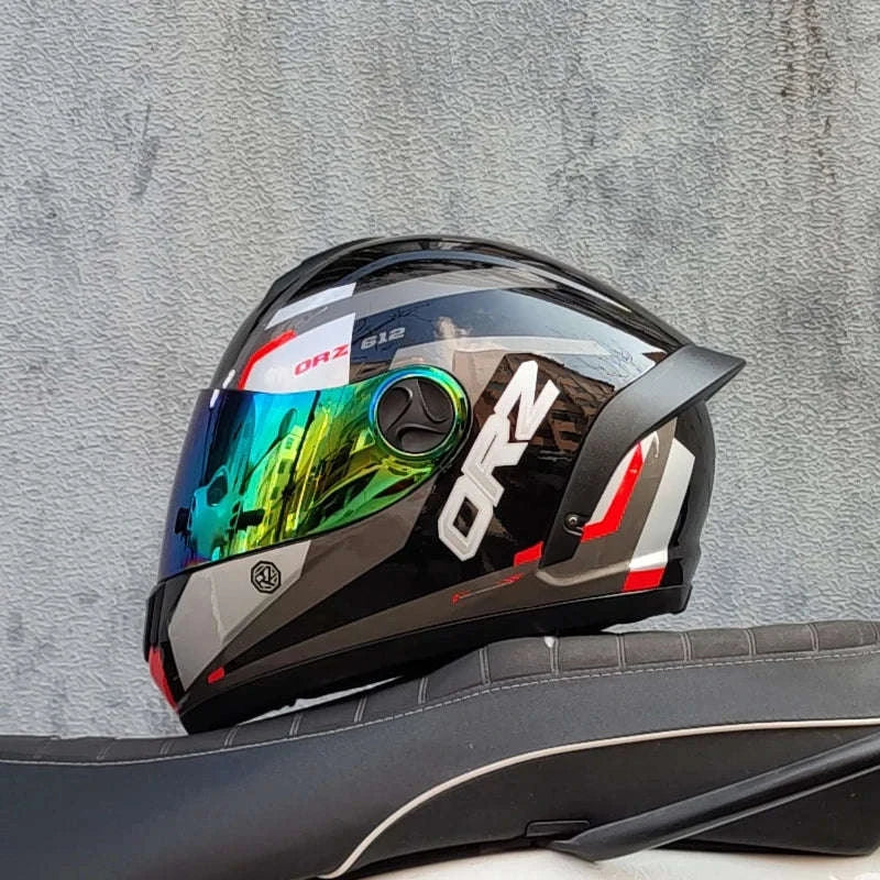 ORZ Full Face Motorcycle Helmet DOT Approved, Unisex ABS+PC - Image 28