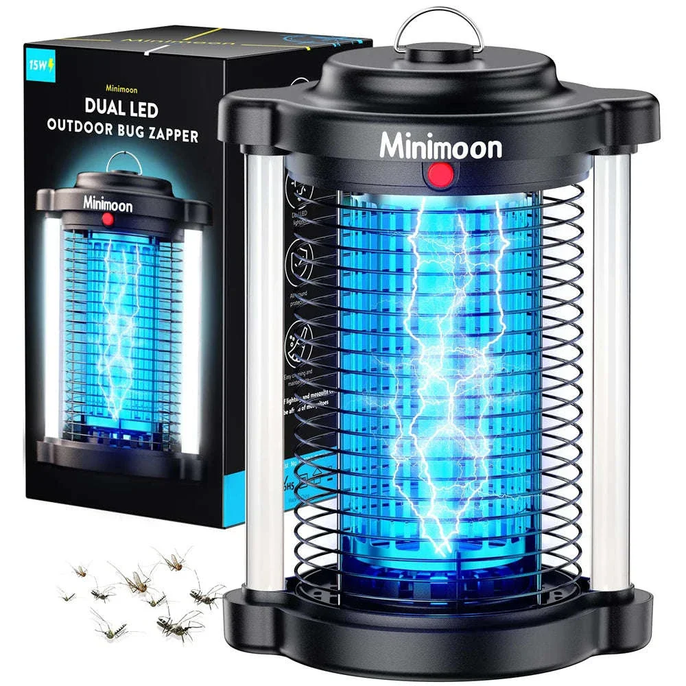 Outdoor Bug Zapper with Dual LED Light 4200V Mosquito Trap