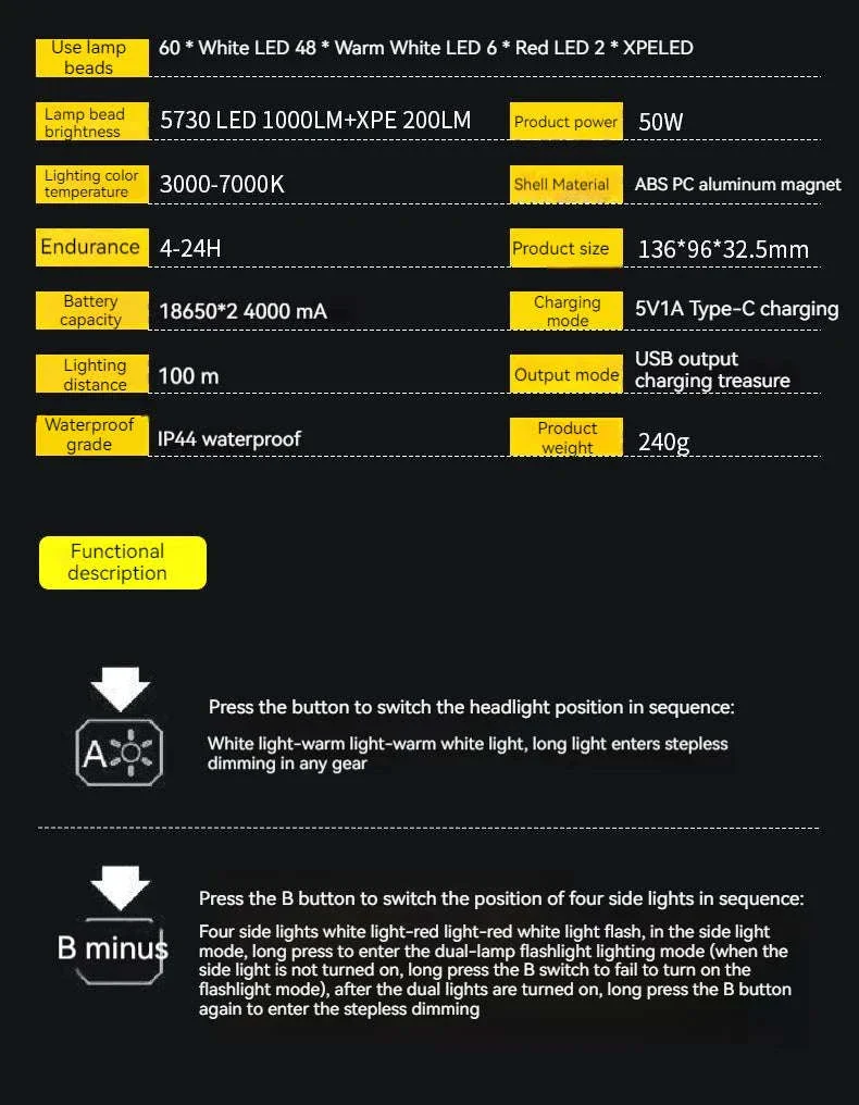Magnetic Rechargeable LED Camping Light - Image 32