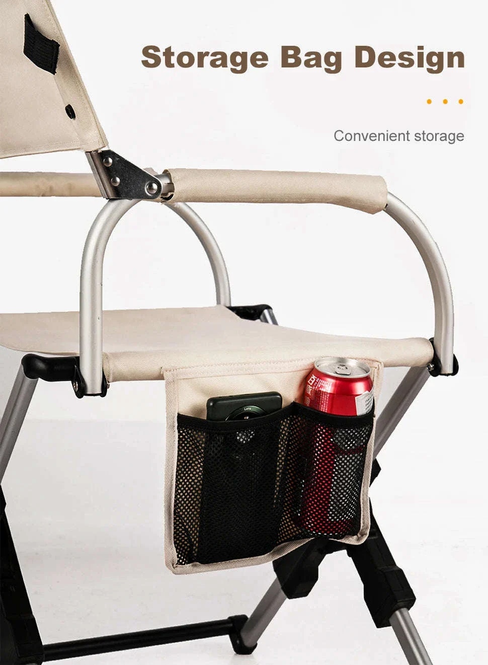 Foldable Director’s Chair for Camping, Beach and Fishing - Image 9