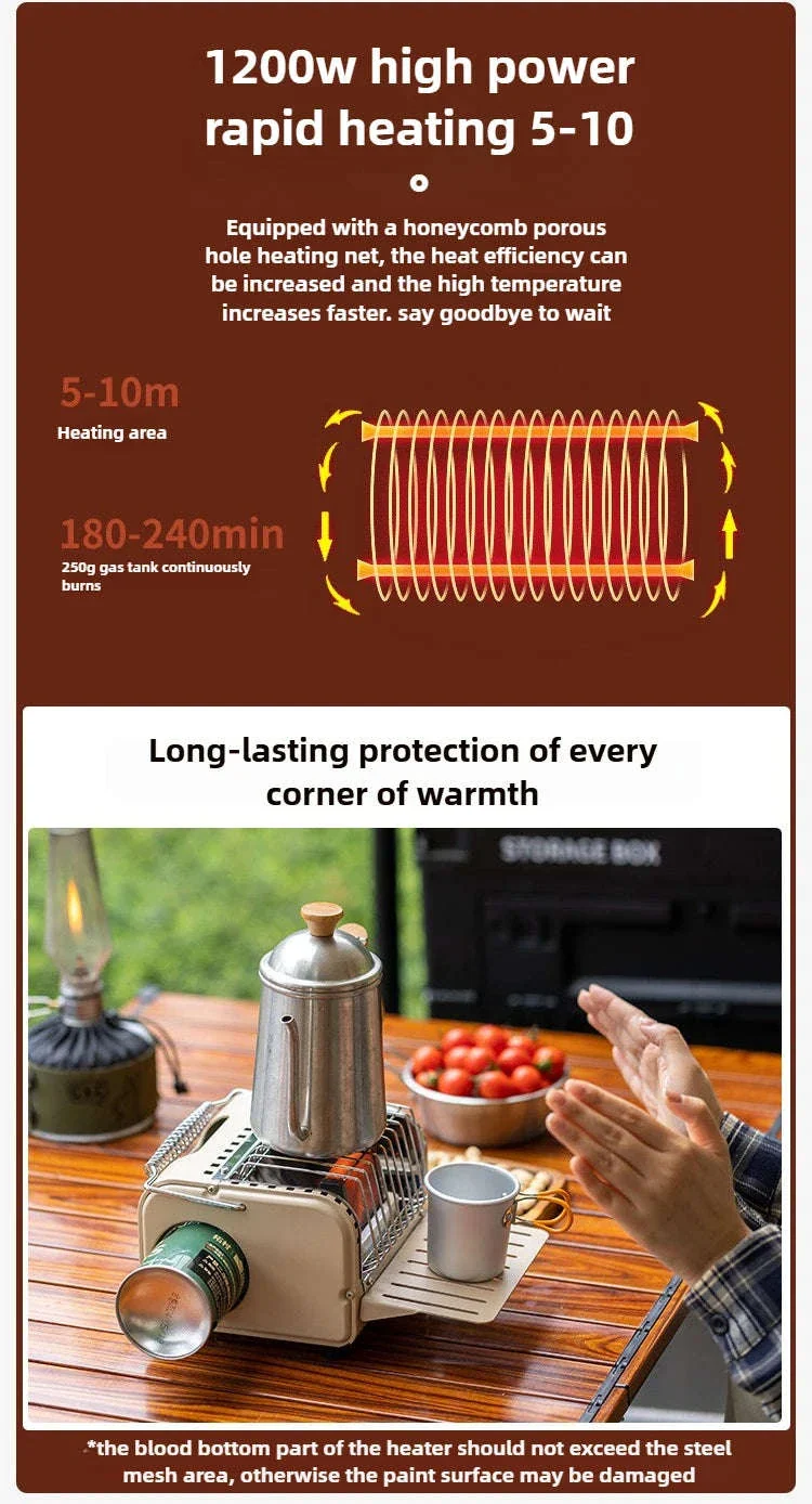 Outdoor Mini Heating Stove Portable Butane Burner - Image 10