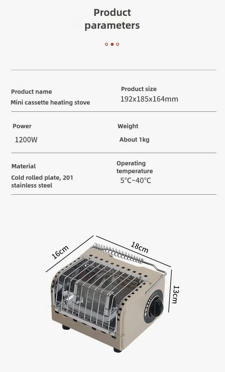 Outdoor Mini Heating Stove Portable Butane Burner - Image 19