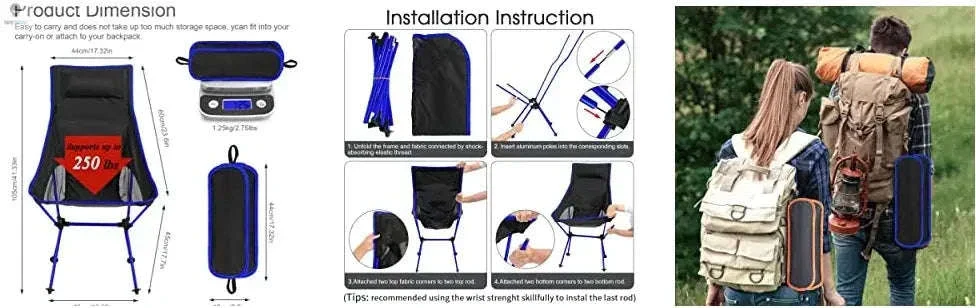 Ultralight Portable Camping Chair for Easy Outdoor Comfort - Image 16