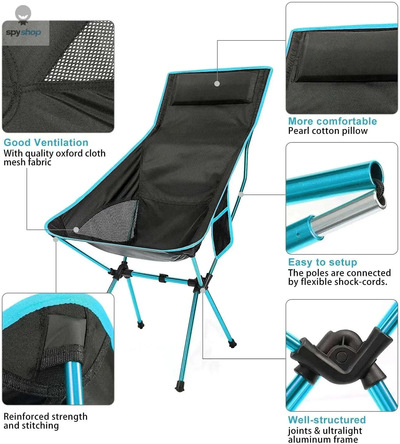 Ultralight Portable Camping Chair for Easy Outdoor Comfort - Image 3