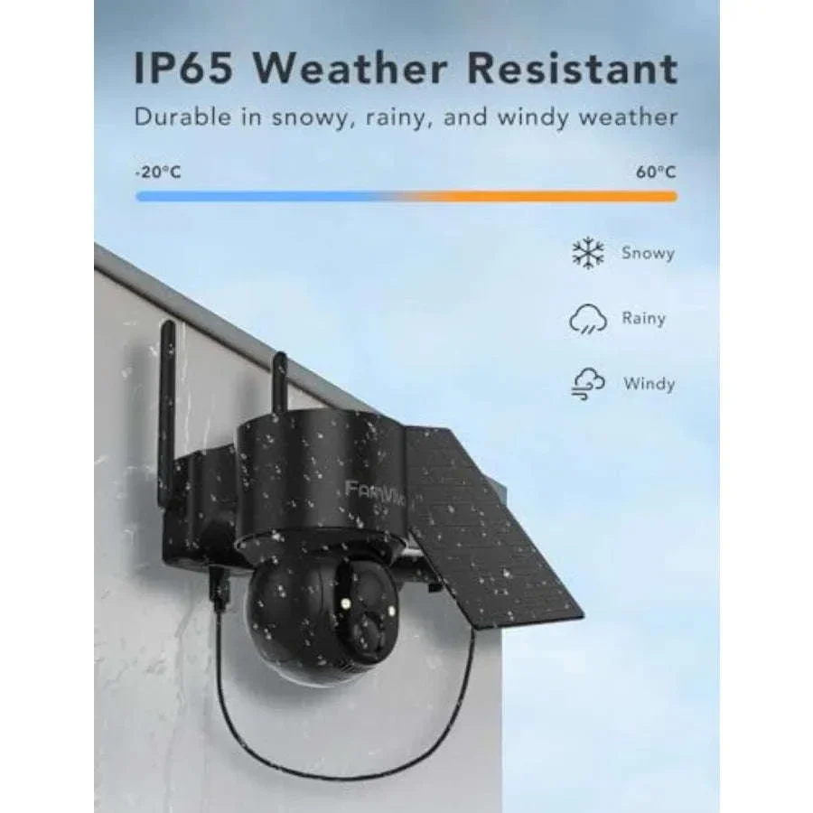 Solar-Powered 2K Wireless PTZ Outdoor Security Camera - Image 10