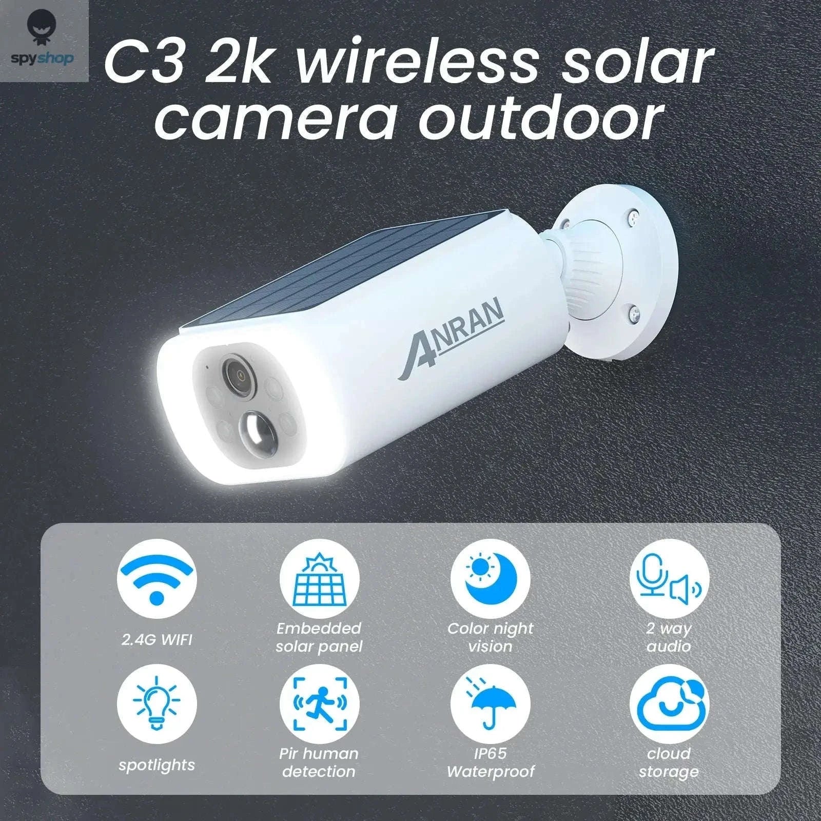 ANRAN Solar WiFi Security Camera with 3MP Outdoor Protection - Image 7
