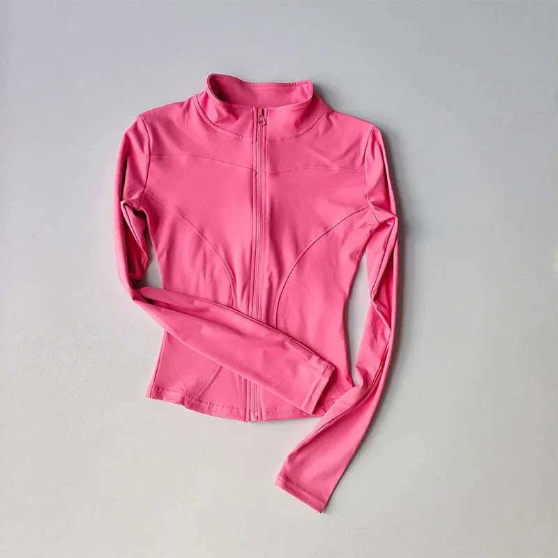 Women's Quick Dry Yoga Jacket with Seamless Comfort - Image 2