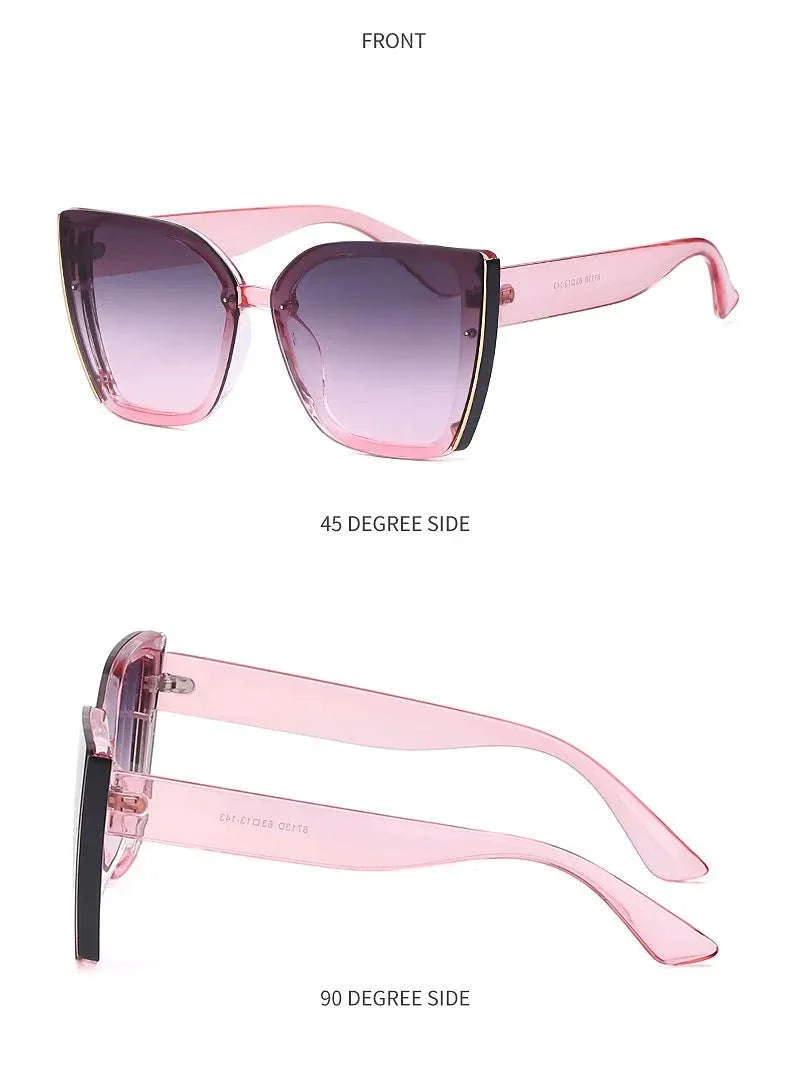 Oversized Cat Eye Sunglasses for Women with UV400 Protection - Image 26