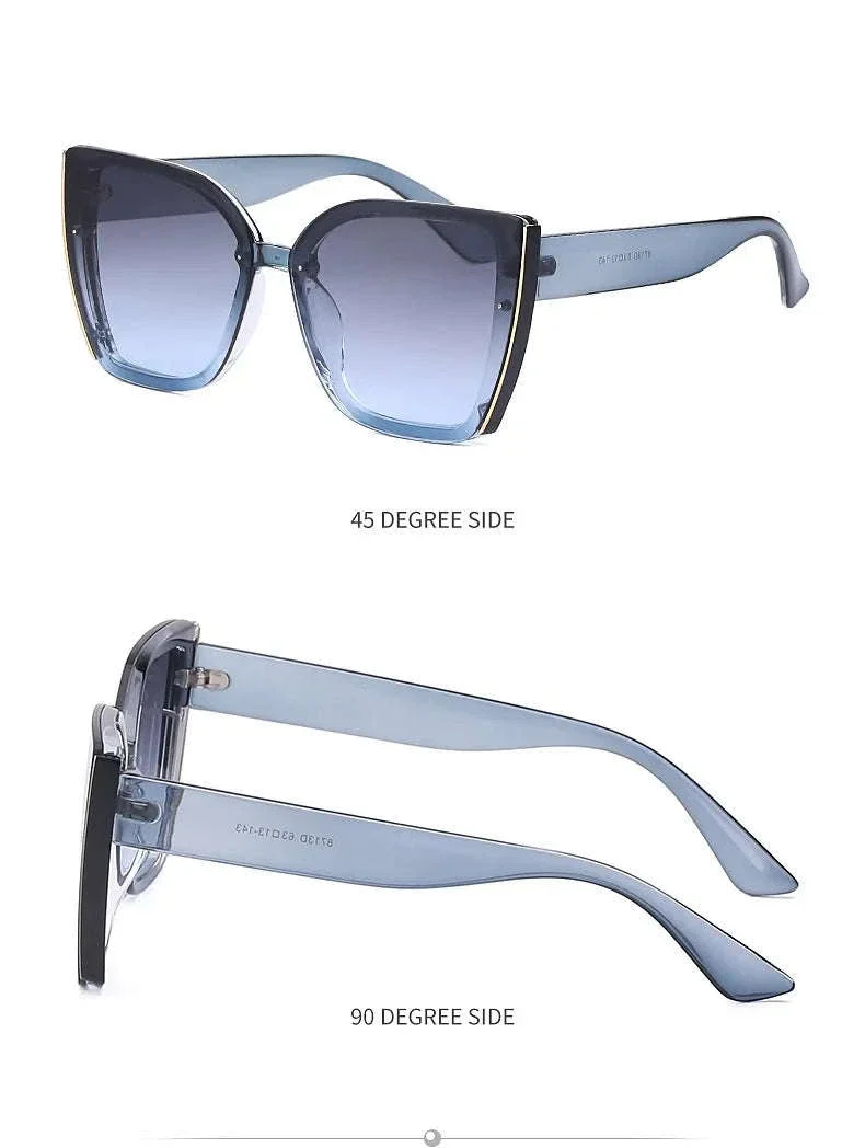 Oversized Cat Eye Sunglasses for Women with UV400 Protection - Image 28