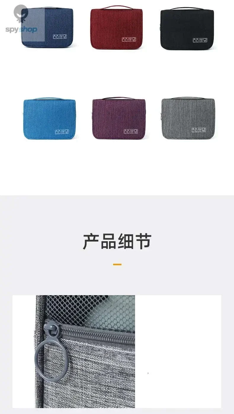 Travel Toiletry Bag with Hanging Hook and Organized Storage - Image 13