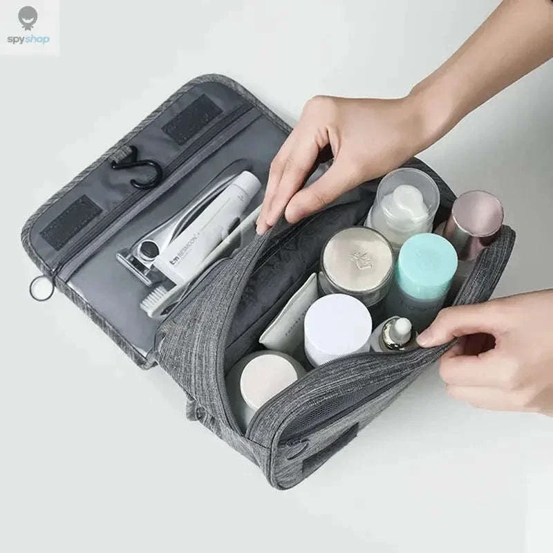 Travel Toiletry Bag with Hanging Hook and Organized Storage - Image 5