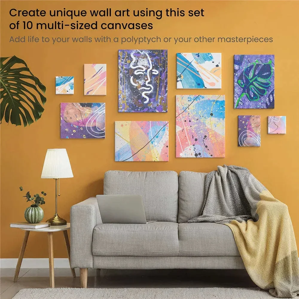 Pack of 4 White Square Primed Canvas Boards - Image 11