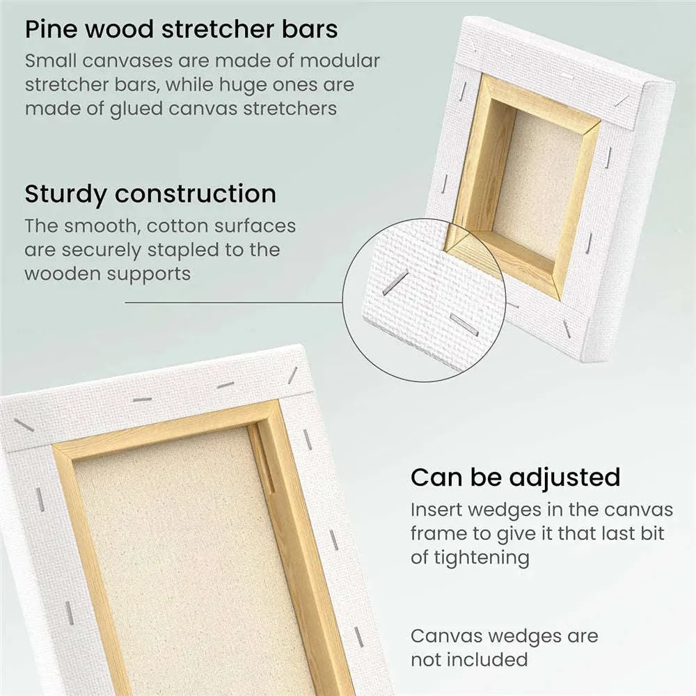 Pack of 4 White Square Primed Canvas Boards - Image 15