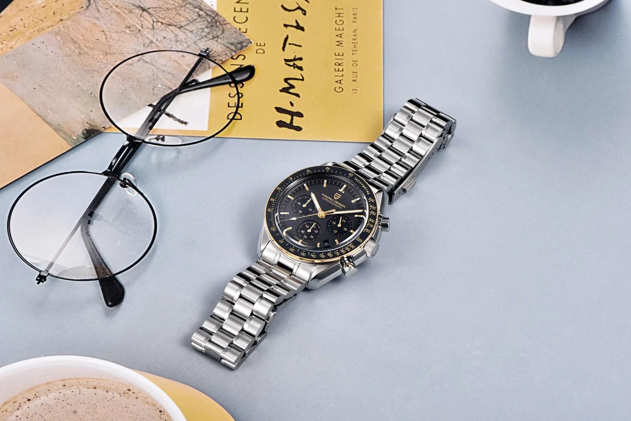 Pagani Design PD-1701 Moon Chronograph Quartz Watch 100M - Image 25