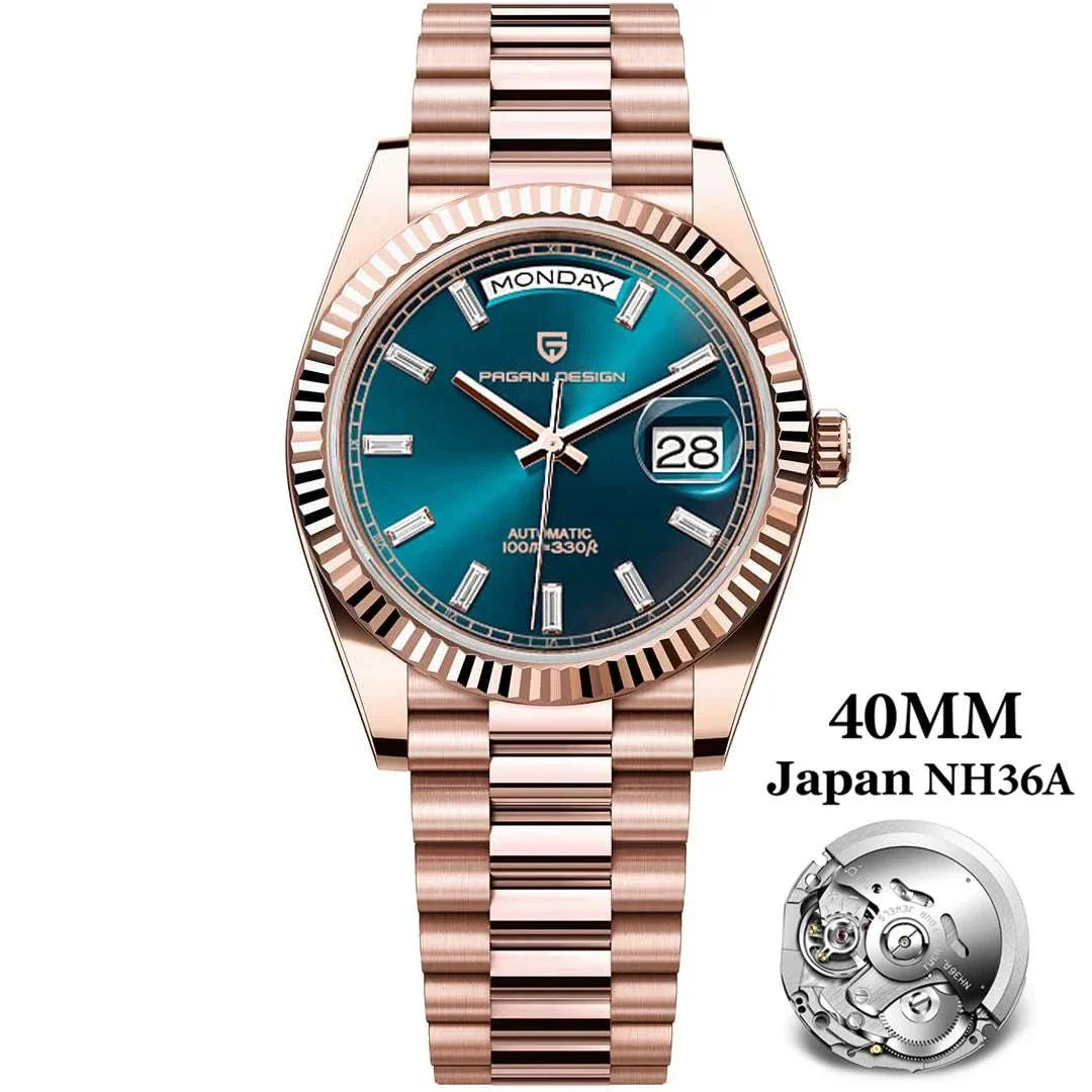 Pagani Design Automatic Gold Watch 40MM Sapphire Steel Waterproof - Image 51