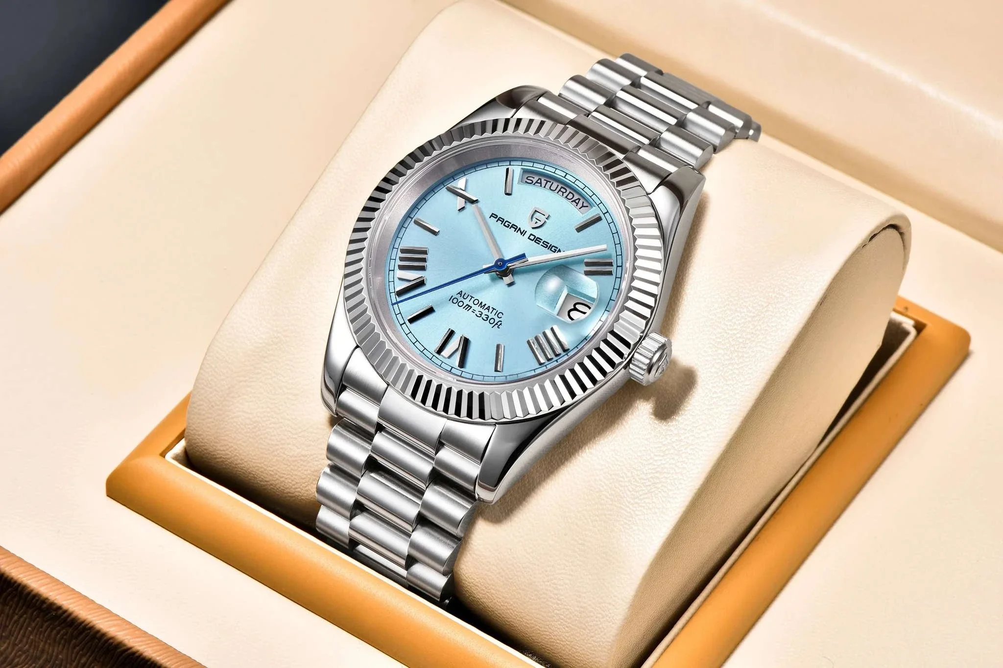 Pagani Design Automatic Gold Watch 40MM Sapphire Steel Waterproof - Image 9