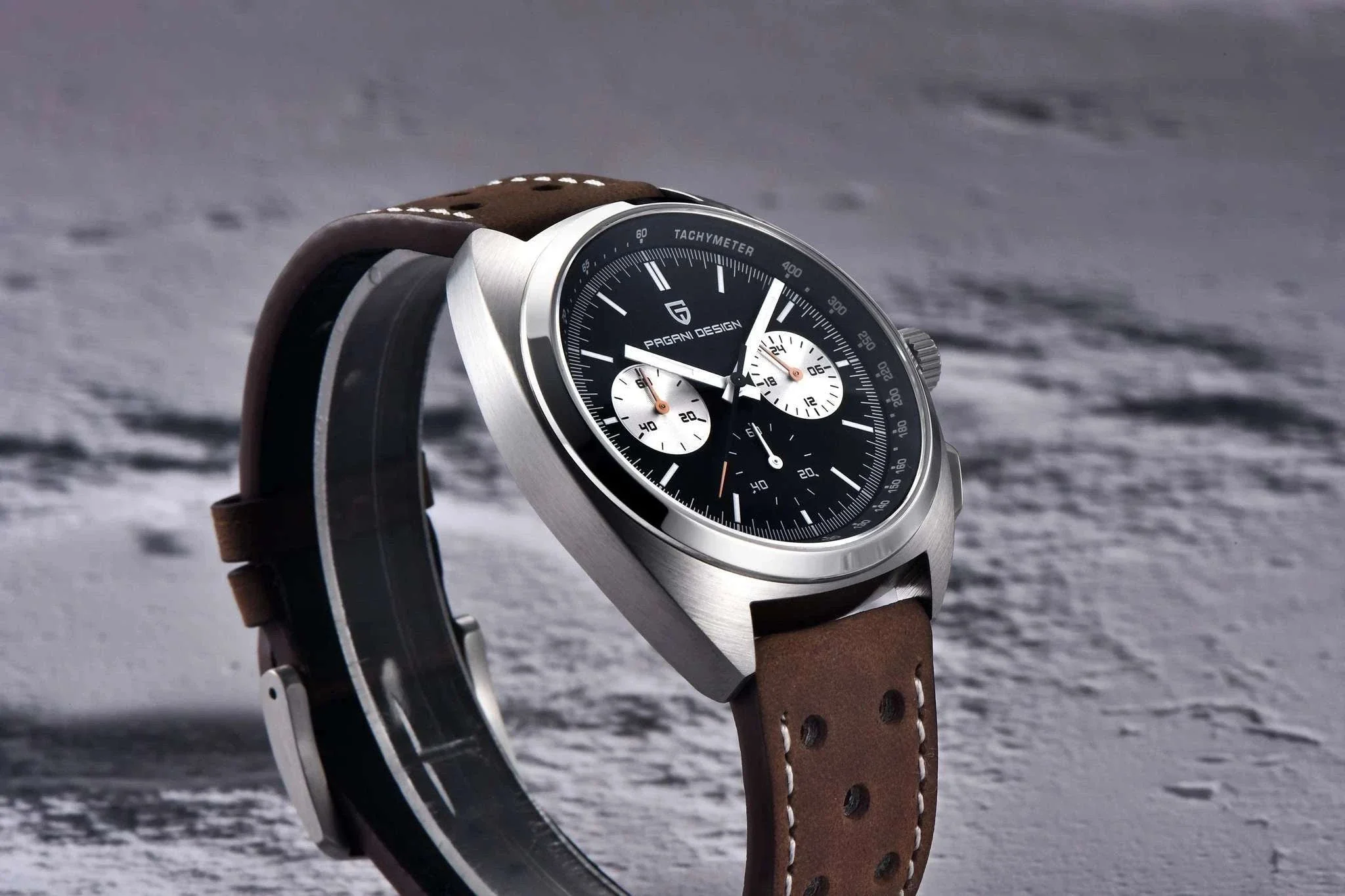 Pagani Design Panda Dial Chronograph Watch Sapphire Steel 10Bar - Image 21