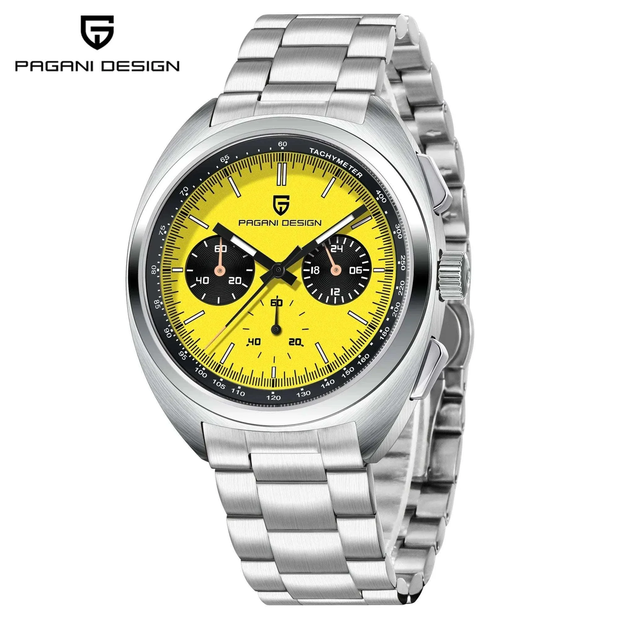 Pagani Design Panda Dial Chronograph Watch Sapphire Steel 10Bar - Image 30