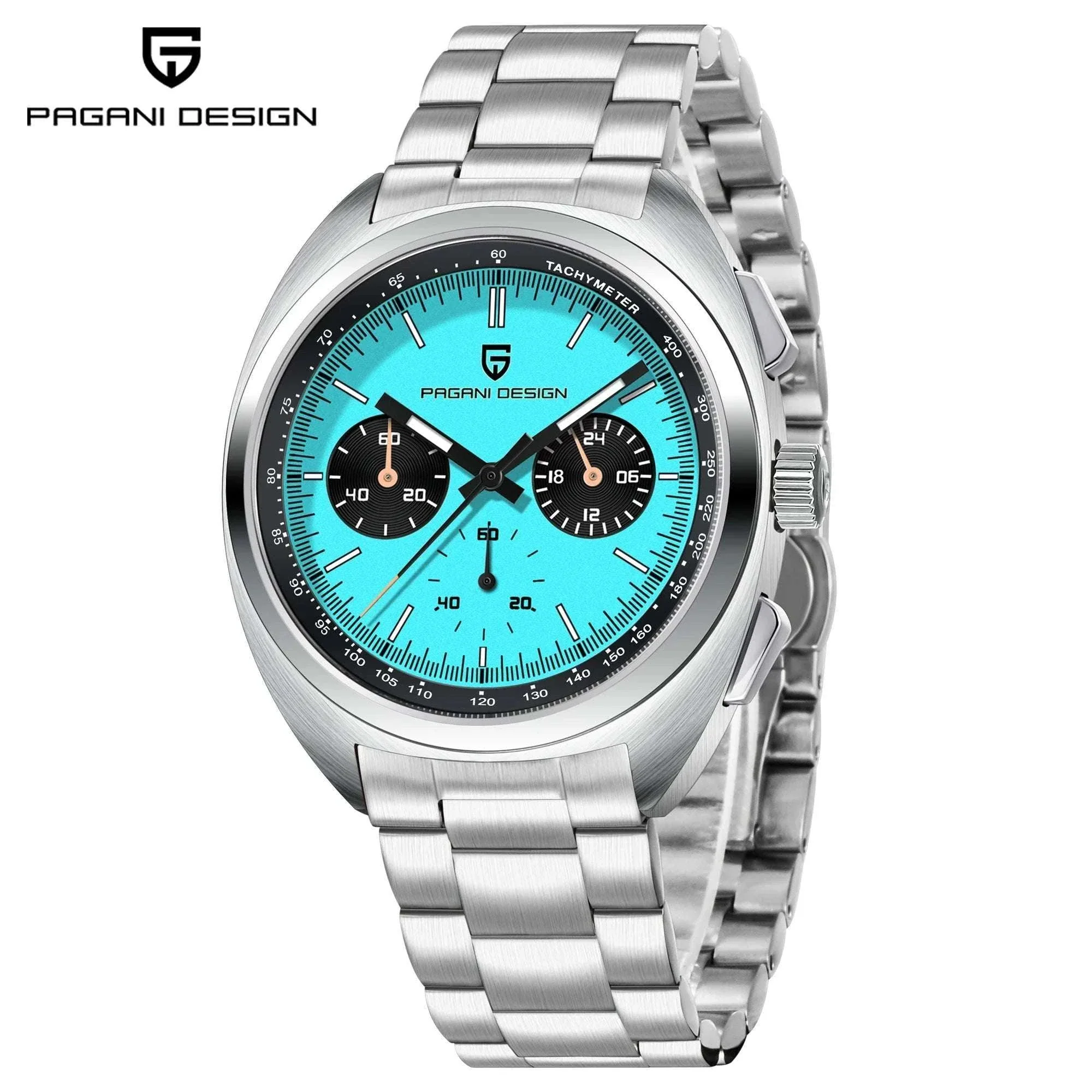 Pagani Design Panda Dial Chronograph Watch Sapphire Steel 10Bar - Image 31