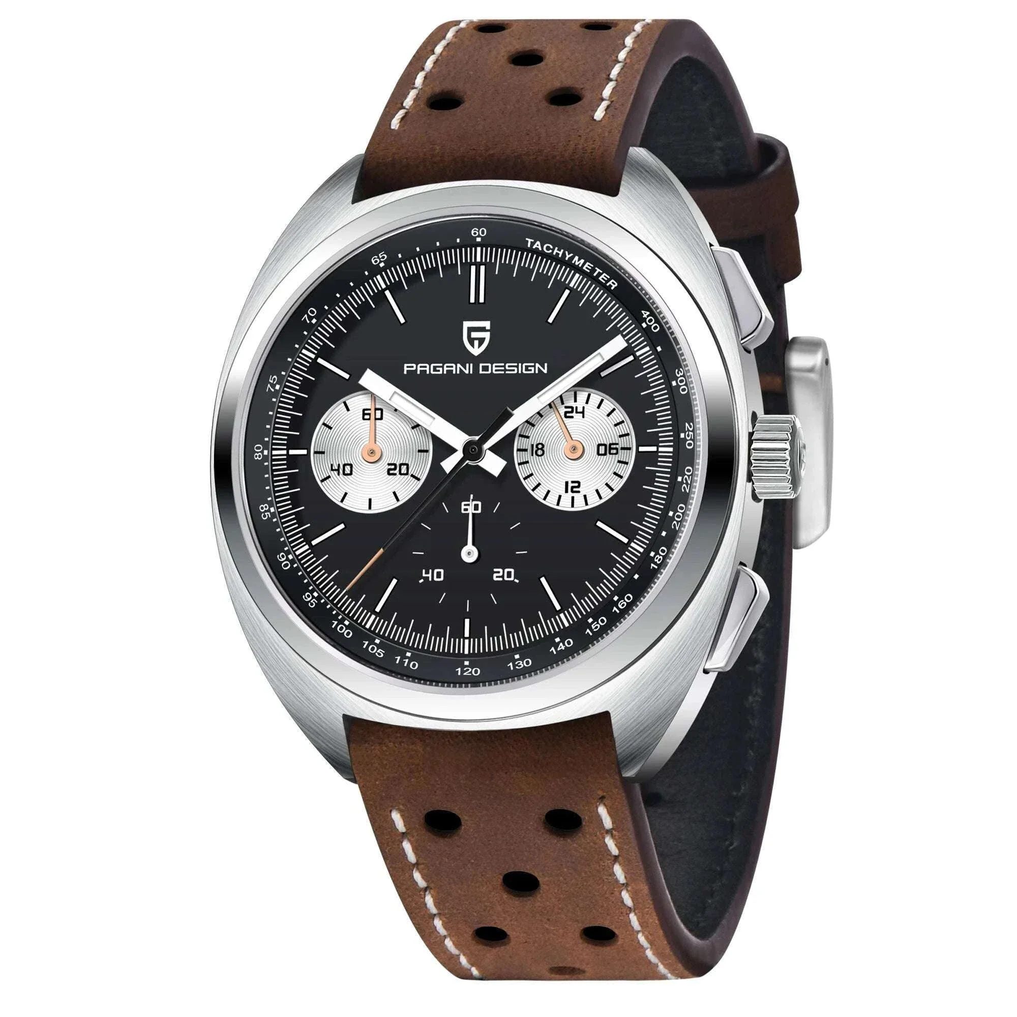Pagani Design Panda Dial Chronograph Watch Sapphire Steel 10Bar - Image 34