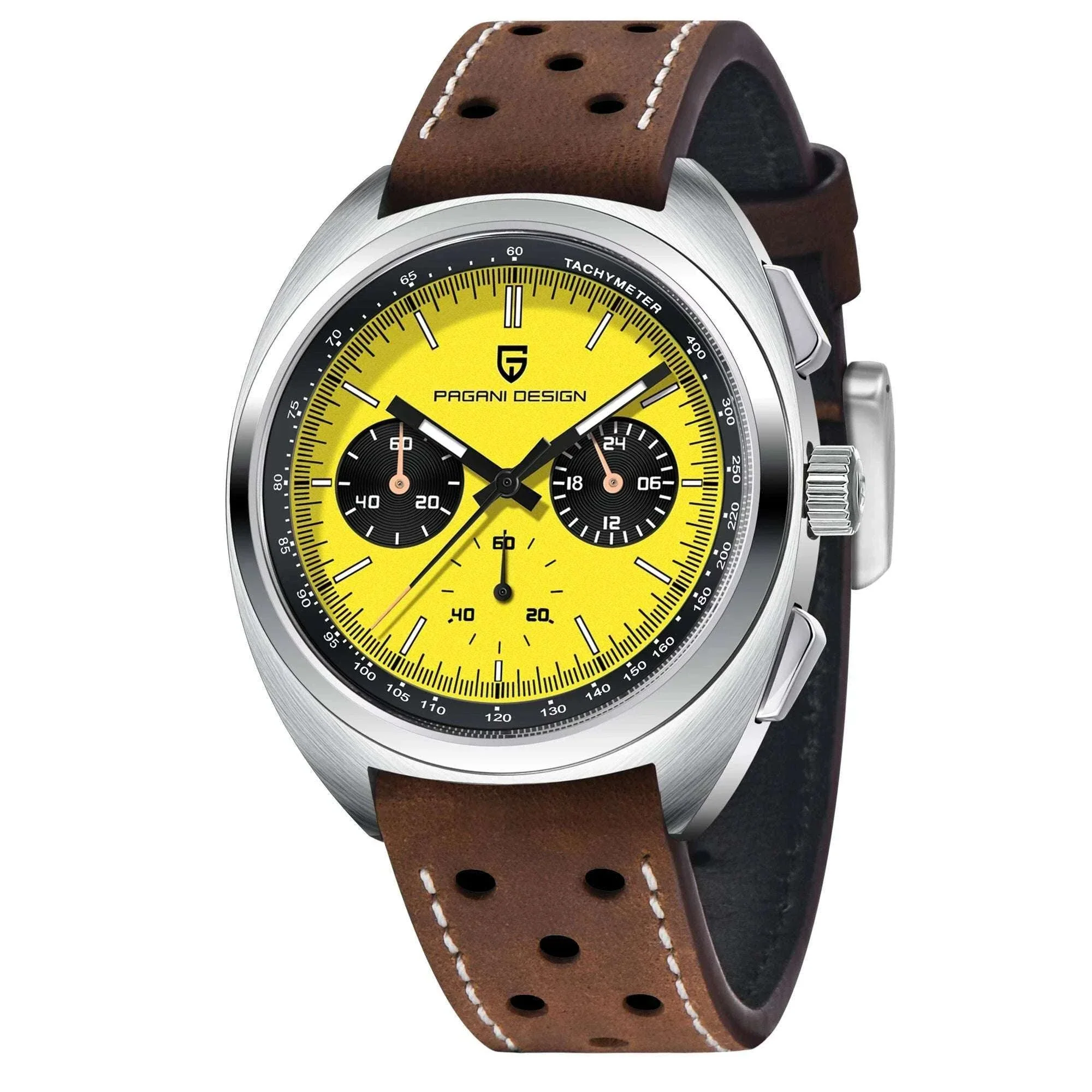 Pagani Design Panda Dial Chronograph Watch Sapphire Steel 10Bar - Image 38