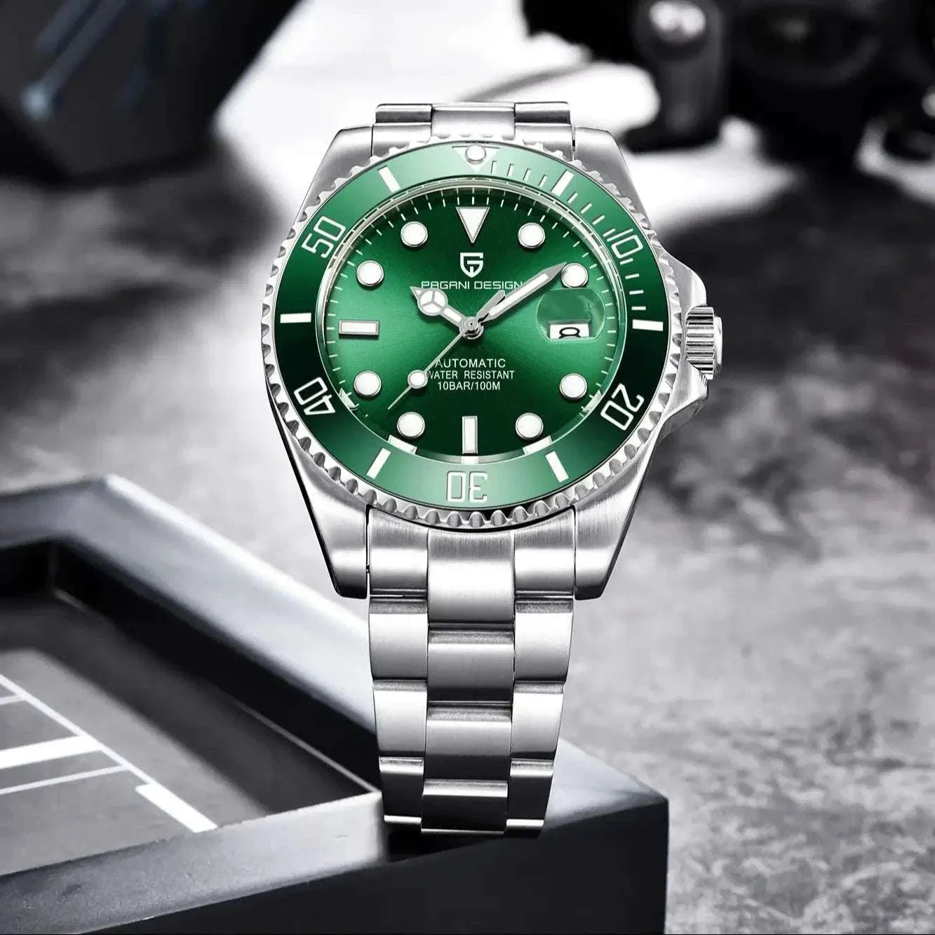 Men’s Automatic Mechanical Watch Stainless Steel 100M Waterproof - Image 2