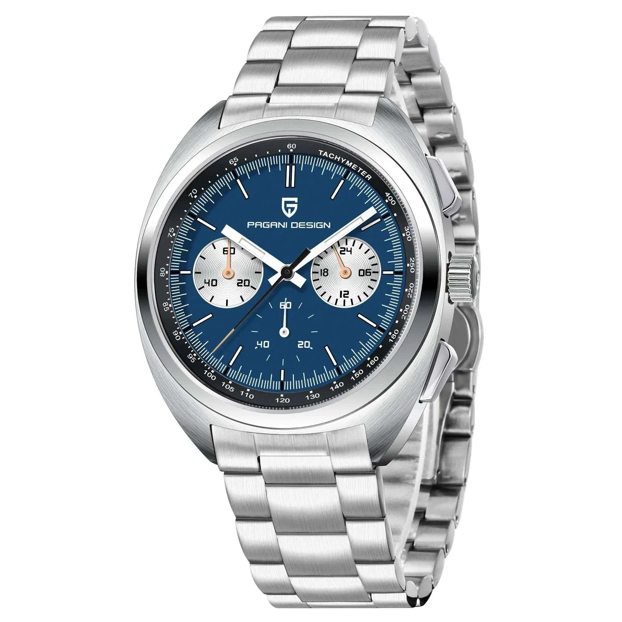 Retro Panda Dial Chronograph Watch with Sapphire Glass - Image 38