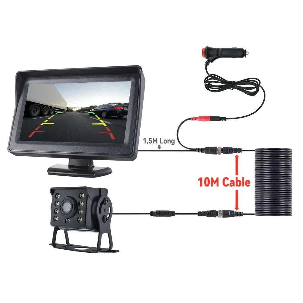 4.3" HD Backup Camera System with Monitor for Car & Truck - Image 19