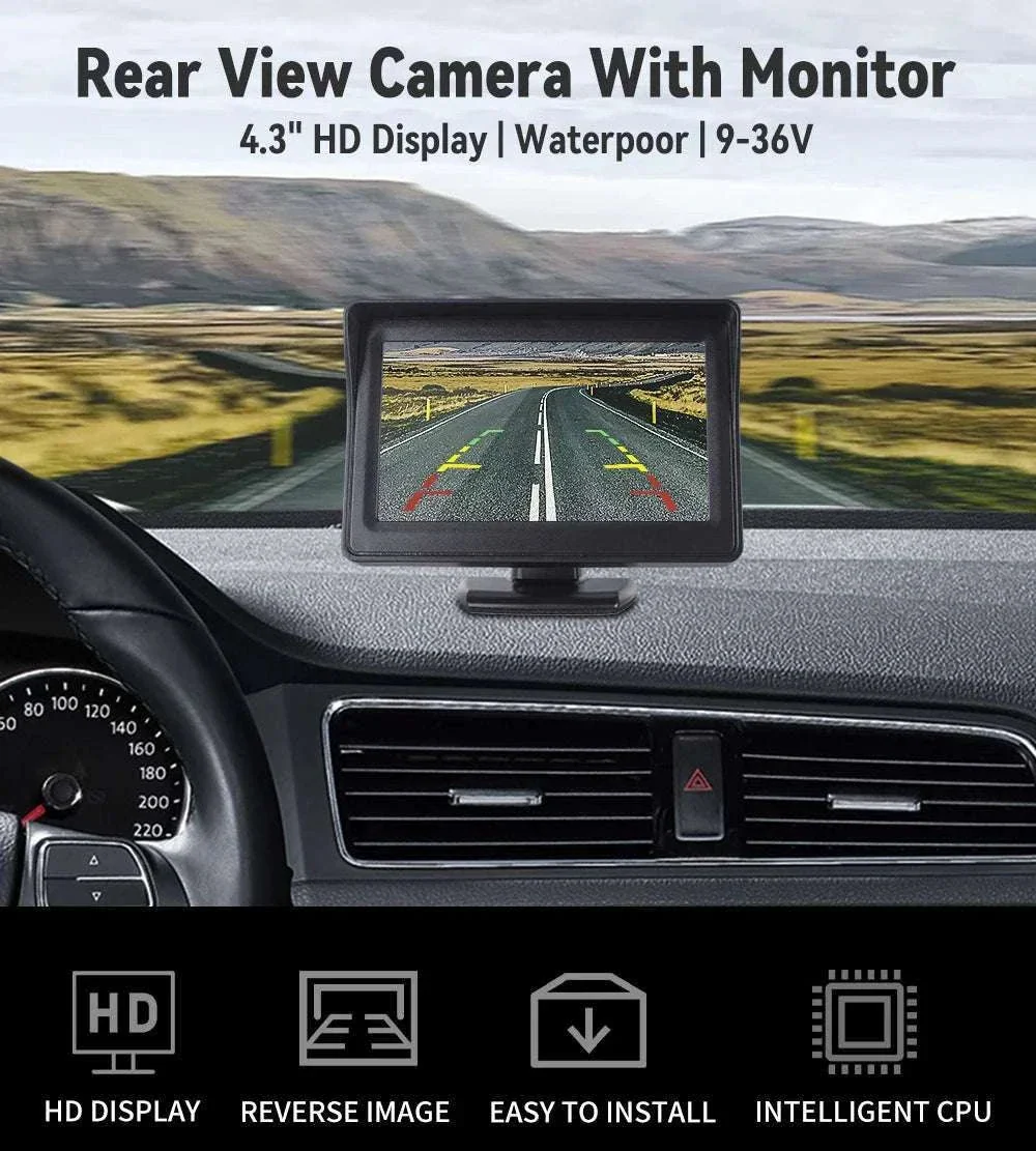 4.3" HD Backup Camera System with Monitor for Car & Truck - Image 8
