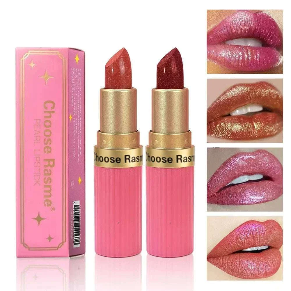 Pearlescent Pink Glitter Velvet Lipstick - Image 5
