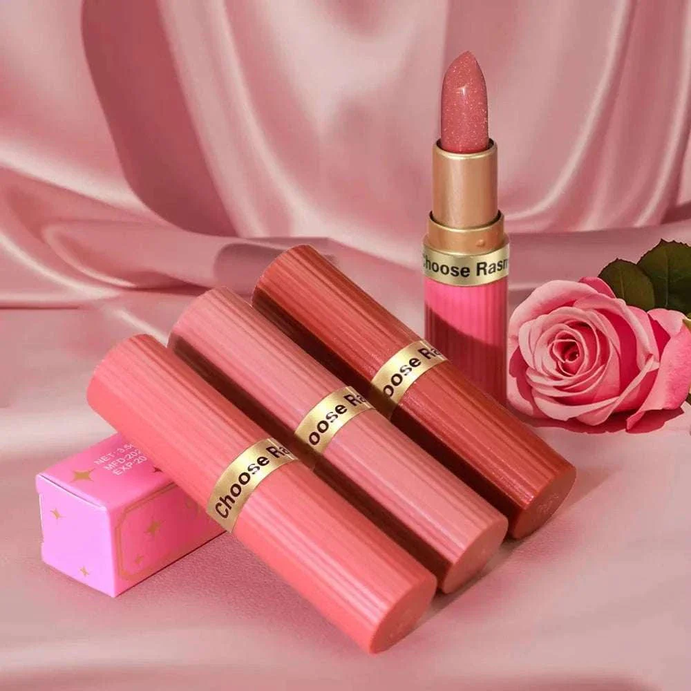 Pearlescent Pink Glitter Velvet Lipstick - Image 7