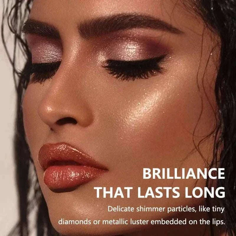 Pearlescent Pink Glitter Velvet Lipstick - Image 8