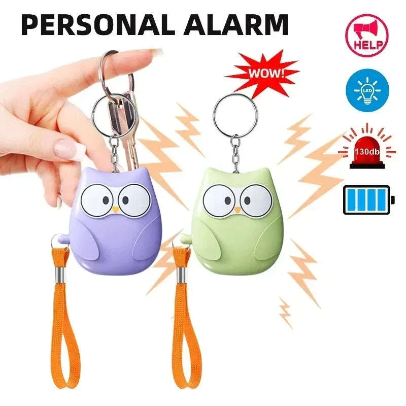 130dB Personal Safety Alarm Keychain with LED Light