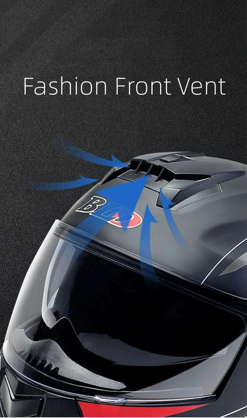 Dual Lens Motorcycle Helmet for Clear Vision and Protection - Image 13