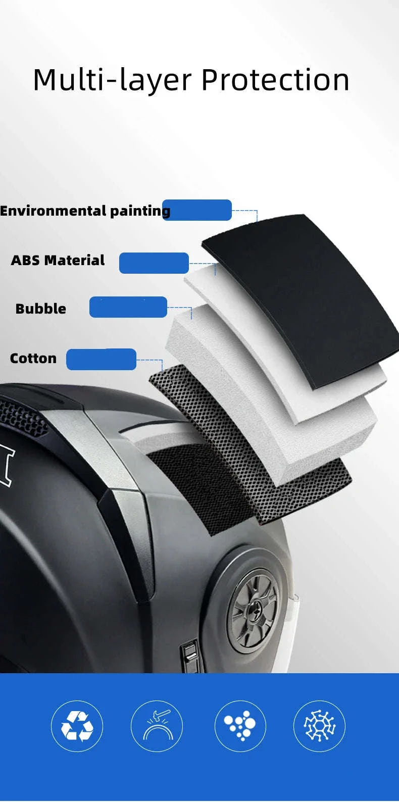 Dual Lens Motorcycle Helmet for Clear Vision and Protection - Image 14
