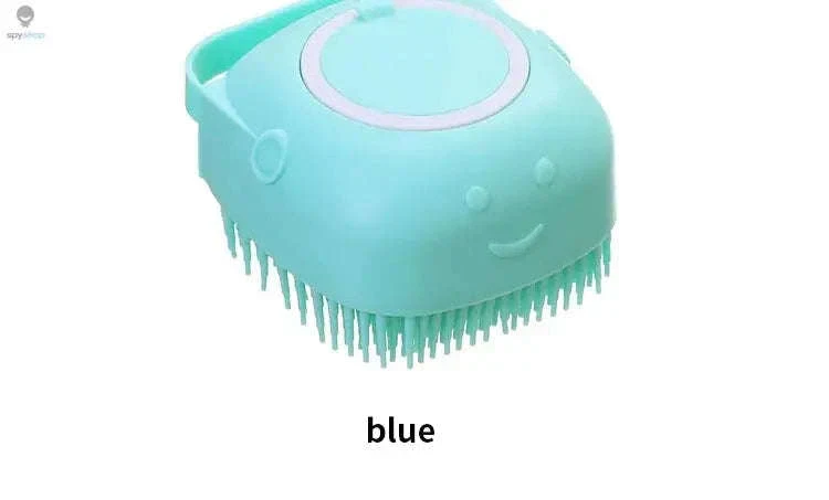 Pet Bathing Brush with Shampoo Dispenser and Soft Silicone Bristles - Image 13