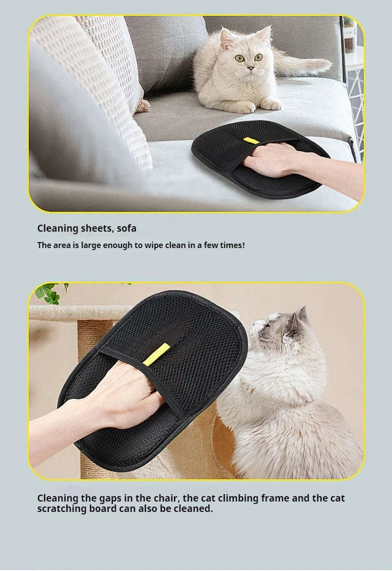 Pet Hair Removal Gloves for Cats and Dogs, Silicone Bristles - Image 12