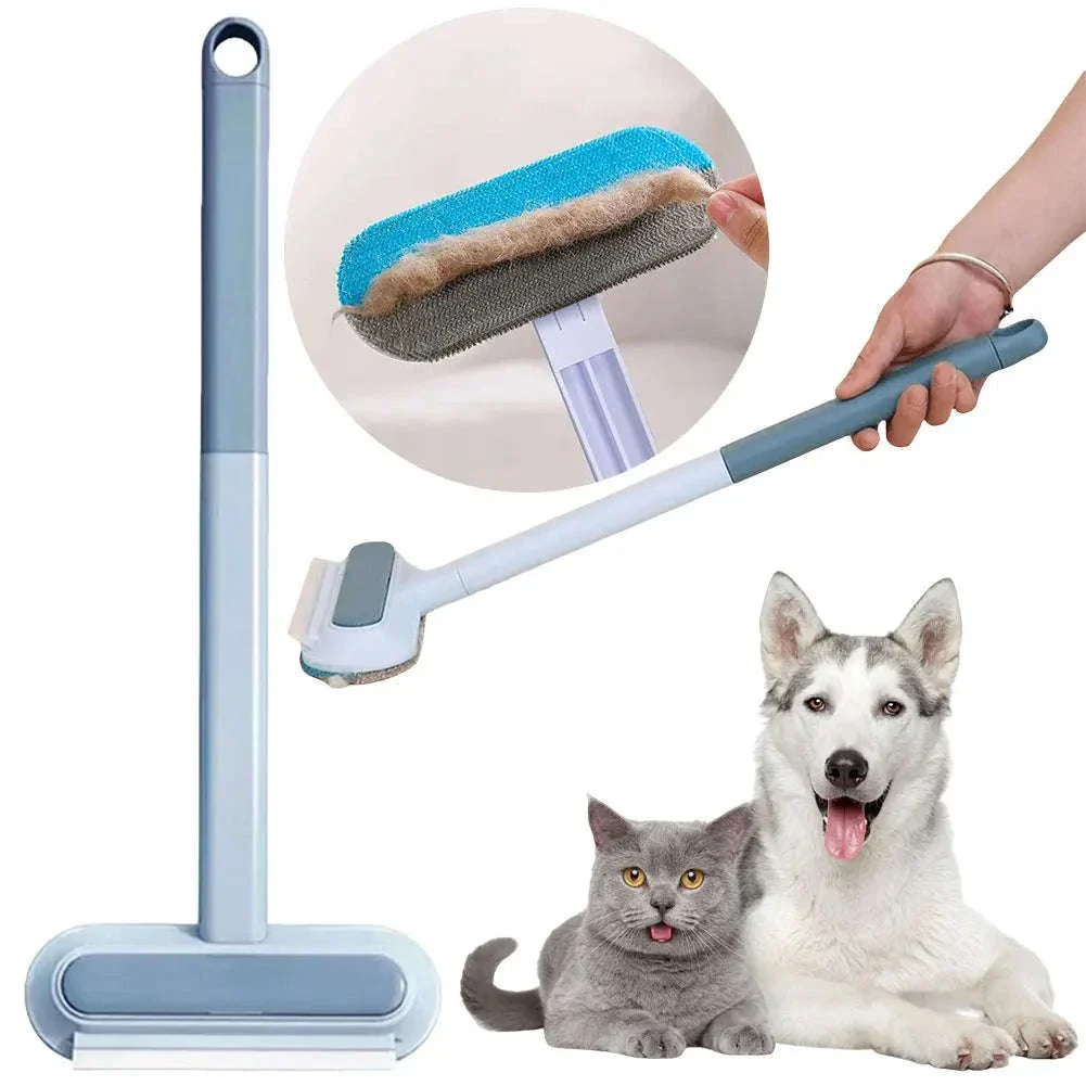 Pet Hair Remover Brush with Squeegee for Sofa, Carpet & Bed - Image 2