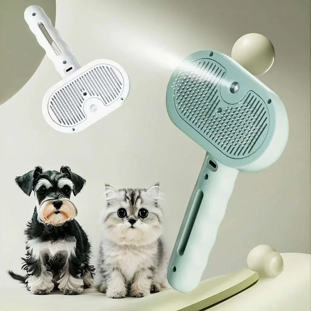 Pet Spray Hair Comb with Steam Mist Grooming Brush