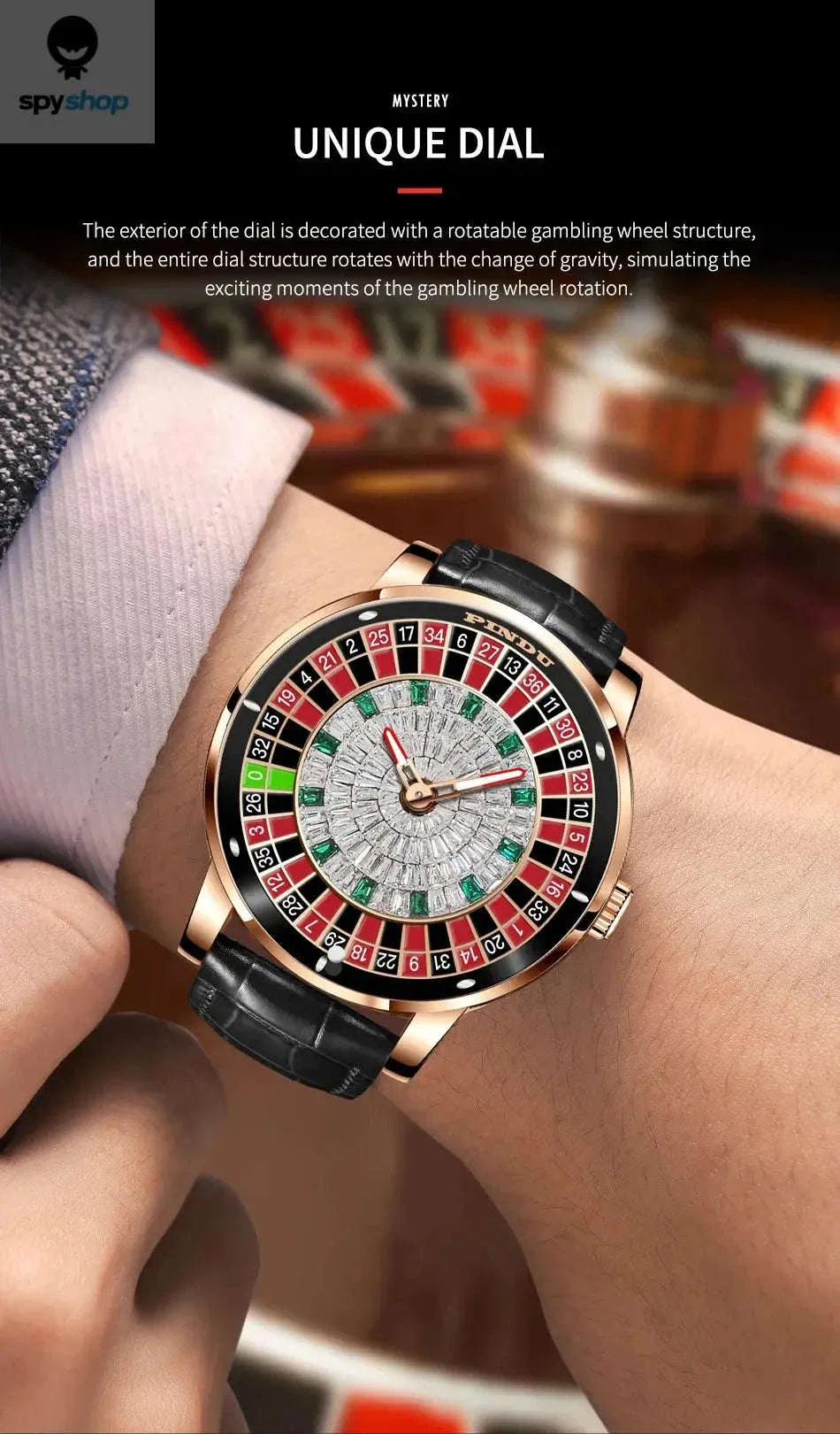 Roulette Watch with Rotating Dial and Automatic Movement - Image 9