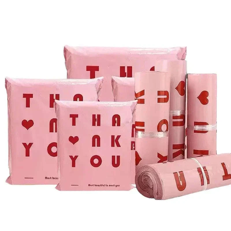 Pink Courier Bags Self-Seal Mailing Pouches, 20 Pack