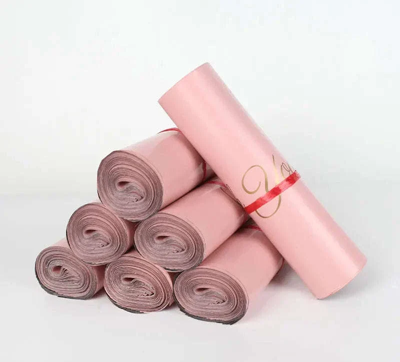 Pink Poly Mailing Pouch with Thank You Design for Shipping - Image 14