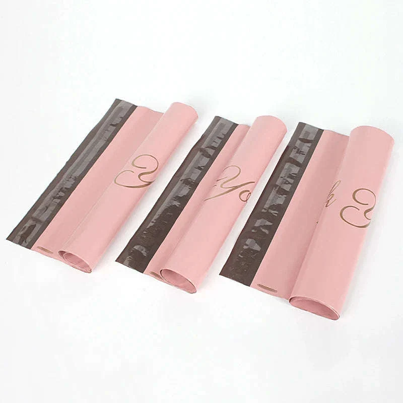 Pink Poly Mailing Pouch with Thank You Design for Shipping - Image 6