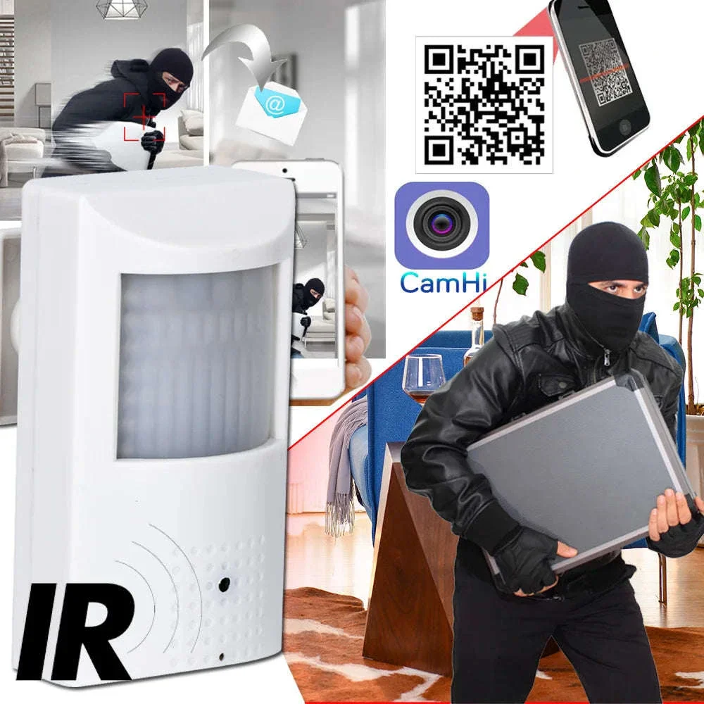PIR Style Indoor Wireless IP Camera with Invisible IR
