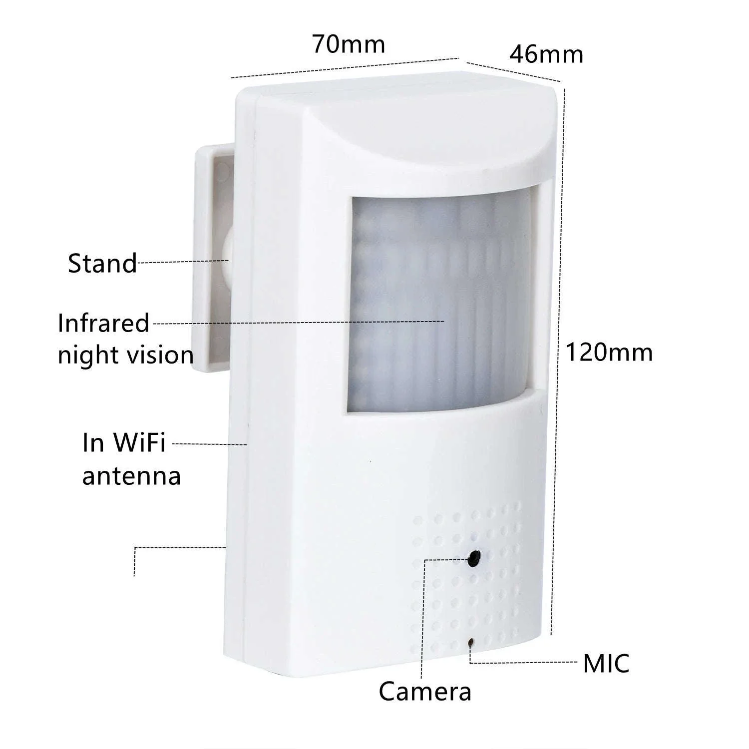 PIR Style Indoor Wireless IP Camera with Invisible IR - Image 14