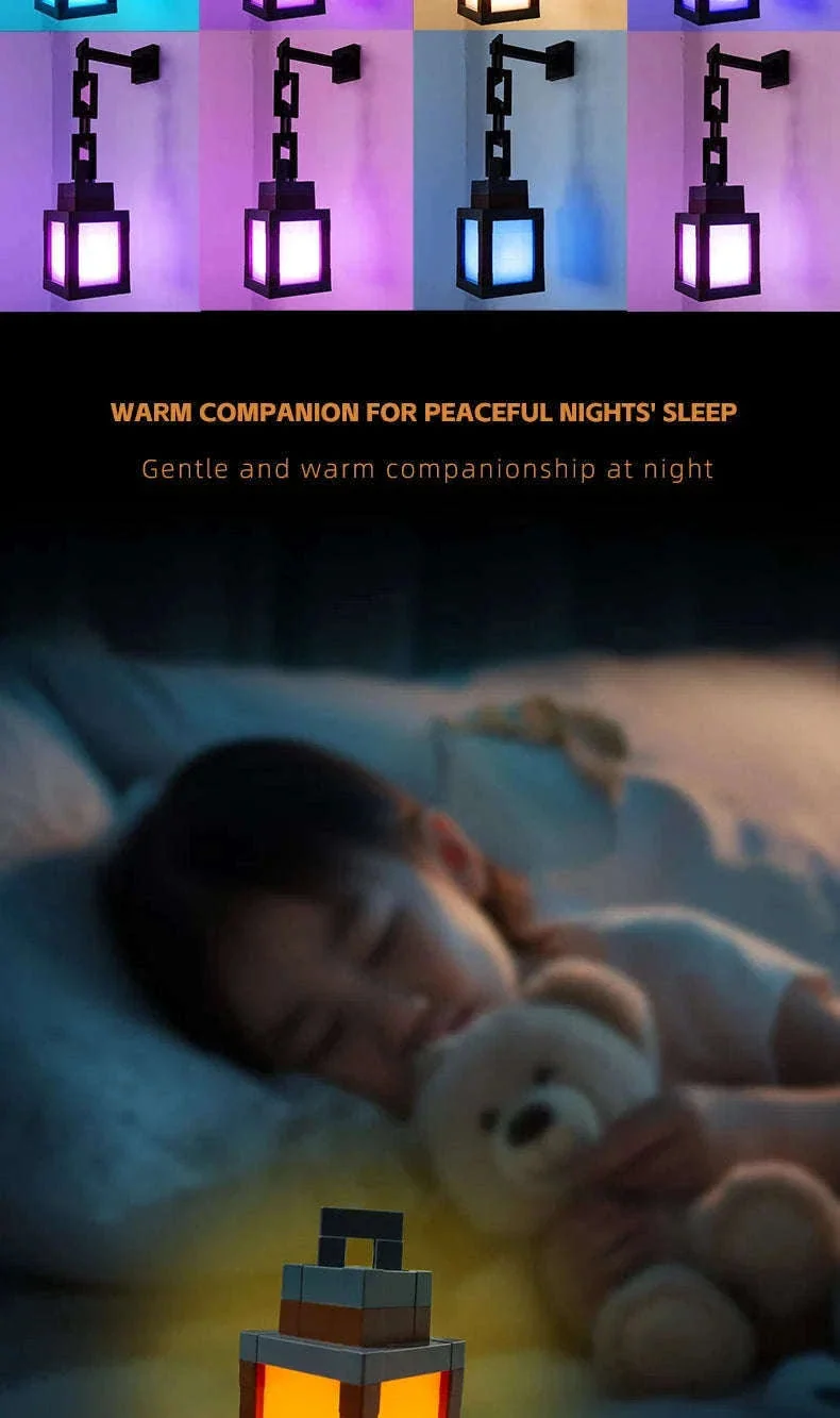 Pixel Style LED Night Light Lantern with 16 Colors and Remote Control - Image 13